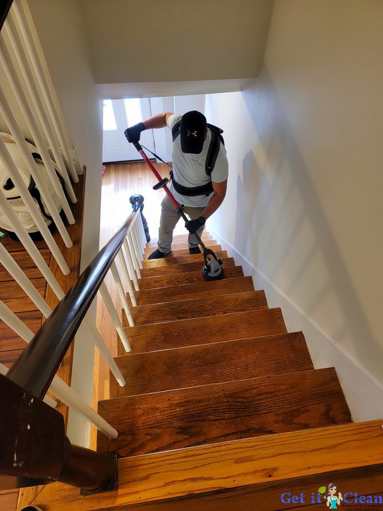 Motorscrubber cleaning Stairs by Get it Clean Services